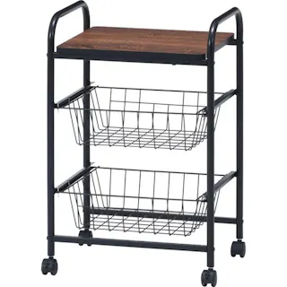 【通常WEB価格5980円】キッチンワゴン FBC-01 BK/BR【別送品】