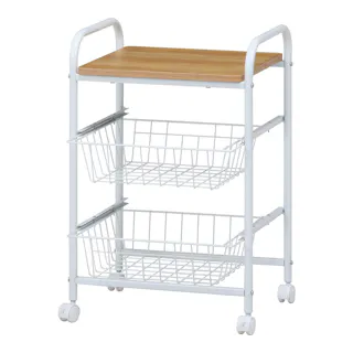 【通常WEB価格5980円】キッチンワゴン FBC-01-1 WH/NA【別送品】