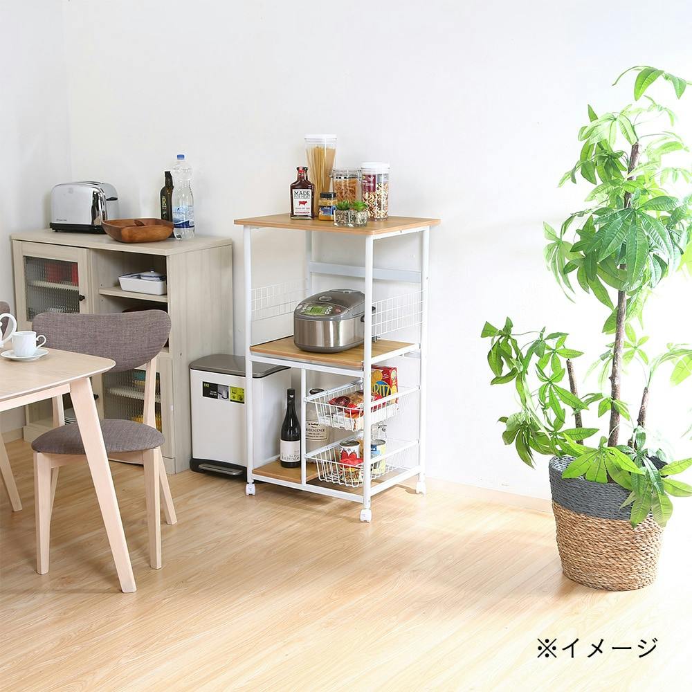 レンジワゴン FBC-9812 WH/NA【別送品】 | キッチン収納・キッチン家具