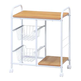 【通常WEB価格6980円】キッチンワゴン FBC-02-1 WH/NA【別送品】