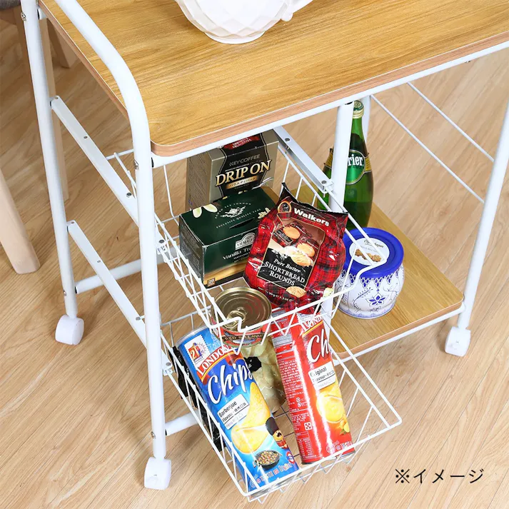 キッチンワゴン FBC-02-1 WH/NA【別送品】