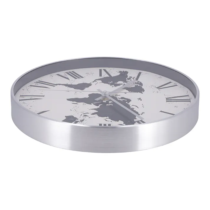 掛時計 世界地図 ホワイト