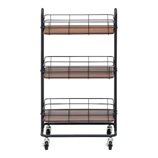 【通常WEB価格7980円】キッチンワゴン ビクター BK【別送品】