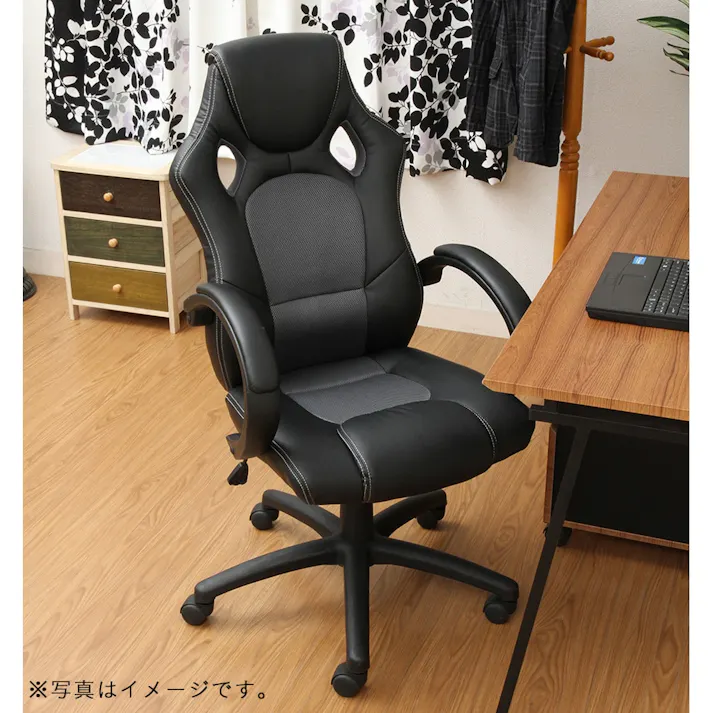 レーシングチェアー サーキット ブラック【別送品】