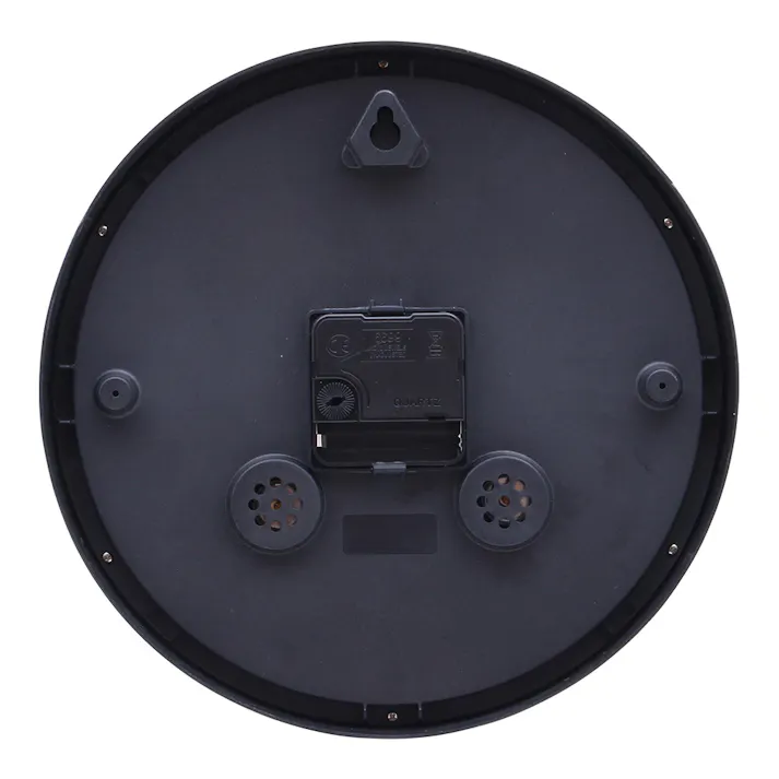 掛時計温湿度計付 ベゼル ブラック 25cm