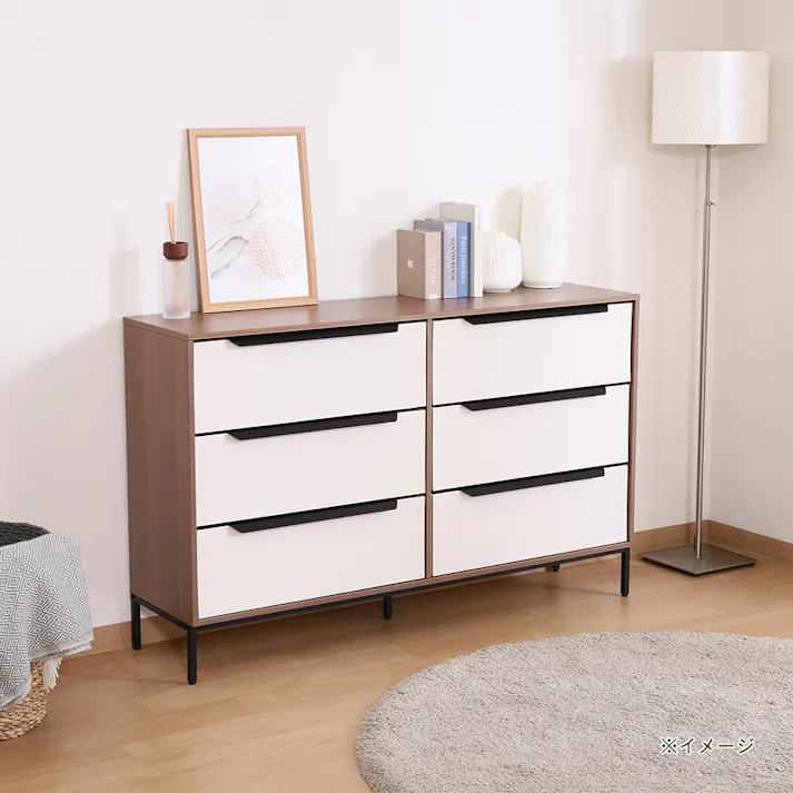 KDファブリックチェスト クレオ 3段2列 【別送品】