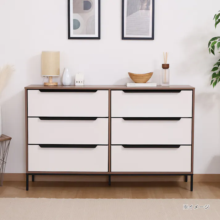 KDファブリックチェスト クレオ 3段2列 【別送品】