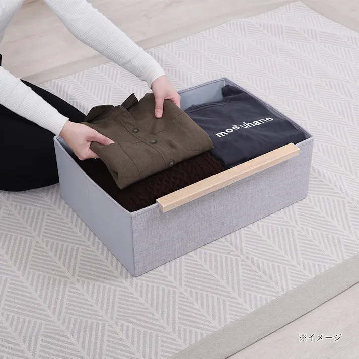 KDファブリックチェスト パトラ 3段 グレー【別送品】