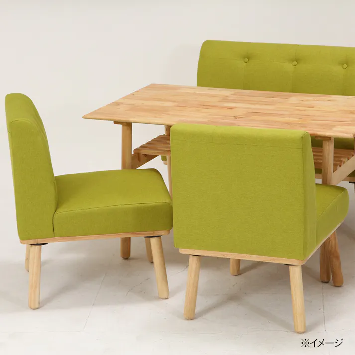 Natural Signature ダイニングソファ ヘームル グリーン 1人掛け【別送品】