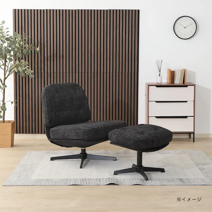 パーソナルチェアー PONY 幅65cm 奥行82cm 高さ76cm ブラック【別送品】