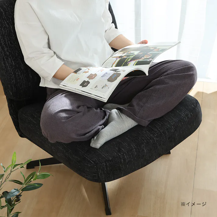パーソナルチェアー PONY 幅65cm 奥行82cm 高さ76cm ブラック【別送品】