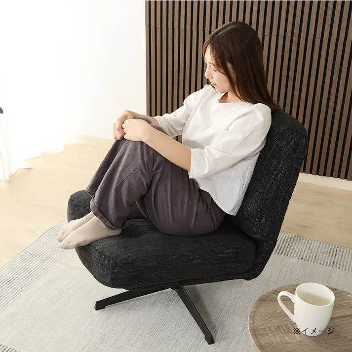 パーソナルチェアー PONY 幅65cm 奥行82cm 高さ76cm ブラック【別送品】