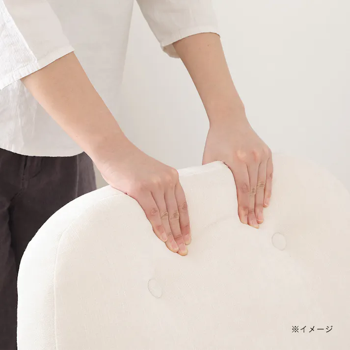 パーソナルチェアー PONY 幅65cm 奥行82cm 高さ76cm アイボリー【別送品】