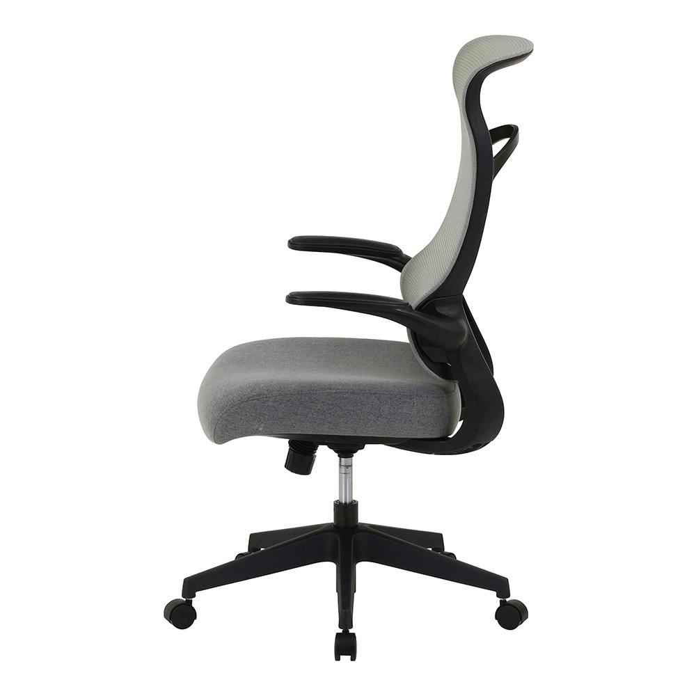 激安！ハイバックチェア (グレー) 通常WEB価格19800円】ハイバックアームアップチェア ブレンダ グレー