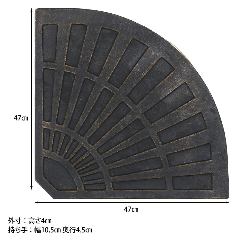 ハンギングパラソル専用ベース ブラック セメント (約)幅47×奥行47×高