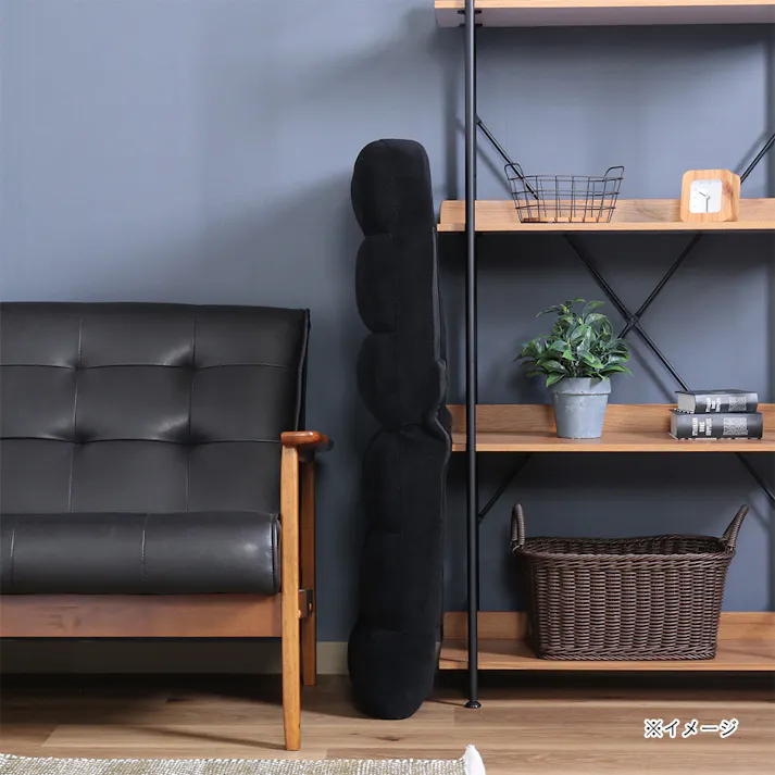 【通常WEB価格6980円】軽量 ふわもこ フロアチェア ブラック【別送品】