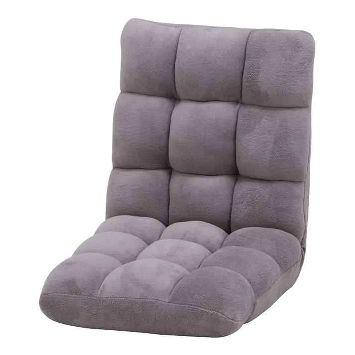 軽量 ふわもこ フロアチェア グレージュ【別送品】