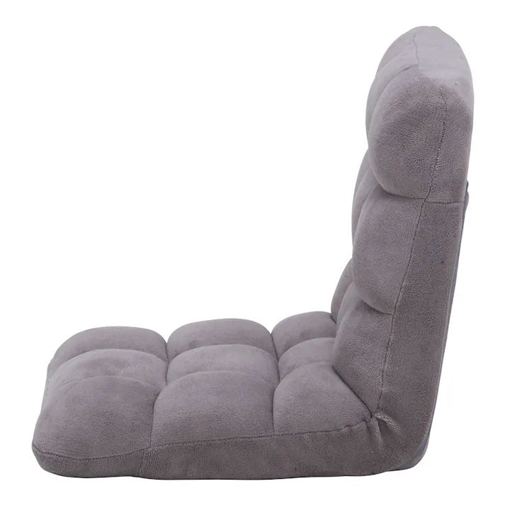 軽量 ふわもこ フロアチェア グレージュ【別送品】