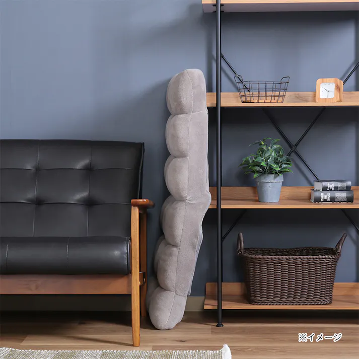 軽量 ふわもこ フロアチェア グレージュ【別送品】