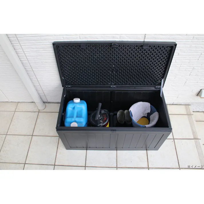 収納BOXベンチ 190L ブラック(販売終了)