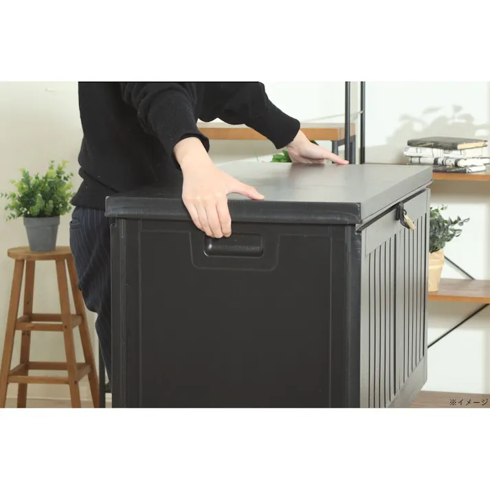 収納BOXベンチ 190L ブラック(販売終了)