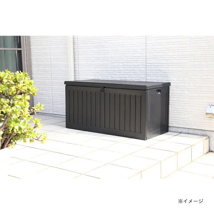 収納BOXベンチ 270L ブラック【別送品】(販売終了)