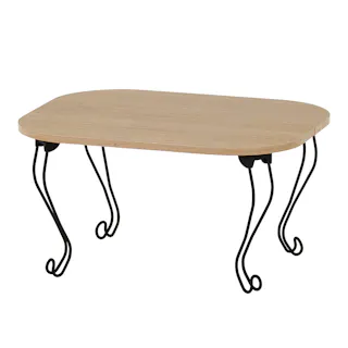 【通常WEB価格4980円】ねこ脚テーブル 6048 ナチュラル(木目)【別送品】