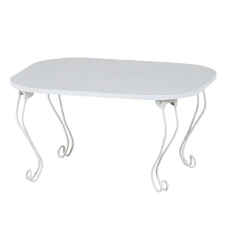 【通常WEB価格4980円】ねこ脚テーブル 6048 ホワイト(木目)【別送品】