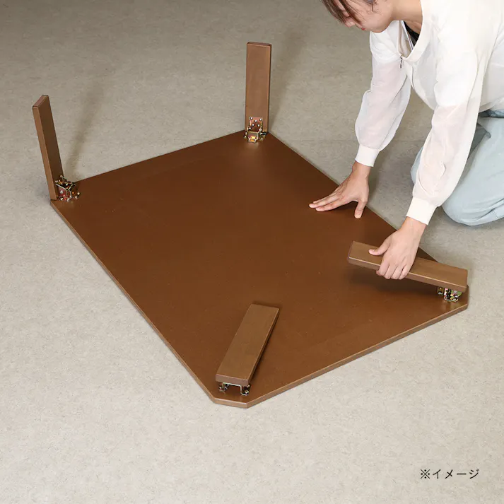 モダンローテーブル Latte WN 幅105cm 奥行75cm 高さ31.7cm ブラウン【別送品】