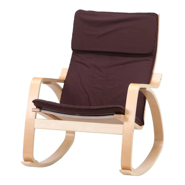 リラックスチェアー スリム ブラウン ロッキングタイプ【別送品】