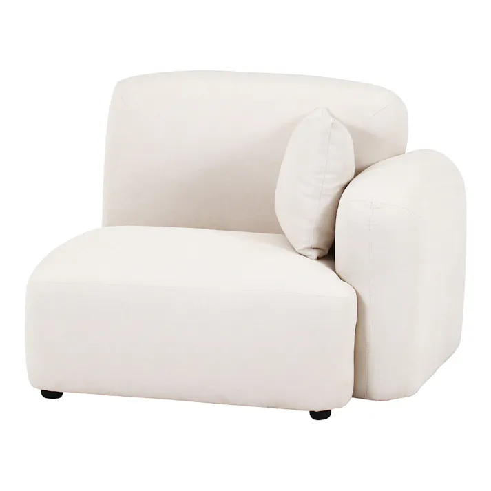 Chamill1人掛けソファ(左肘) アイボリー【別送品】