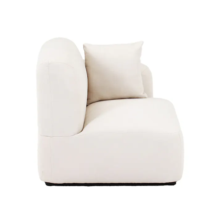 Chamill1人掛けソファ(左肘) アイボリー【別送品】