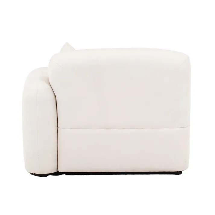 Chamill1人掛けソファ(左肘) アイボリー【別送品】