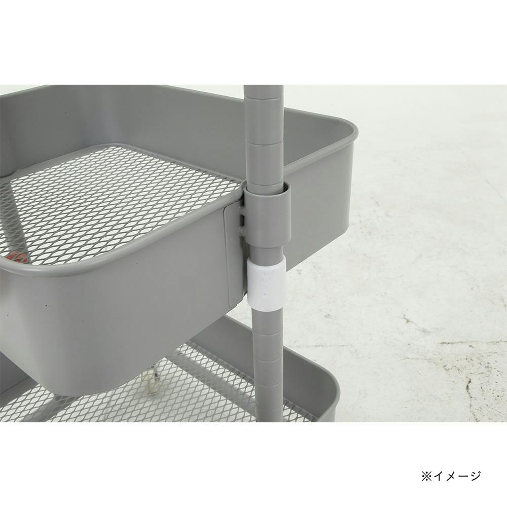 高さが調整できるワゴン マルシェ グレー 幅42cm 奥行36cm 高さ78cm