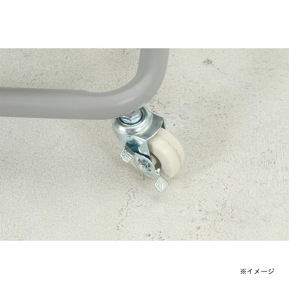 高さが調整できるワゴン マルシェ グレー 幅42cm 奥行36cm 高さ78cm