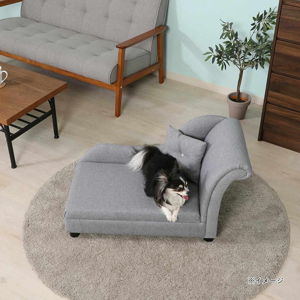 ペットカウチソファ クッション付き グレー【別送品】 | ペットベッド