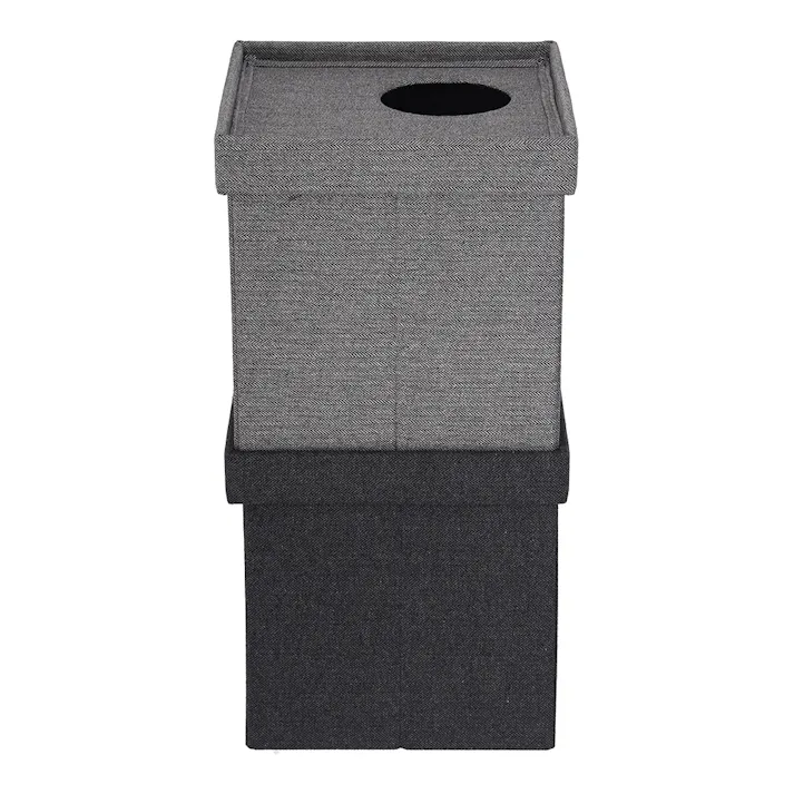 ペットハウス キューブ2段 グレー/ブラック【別送品】