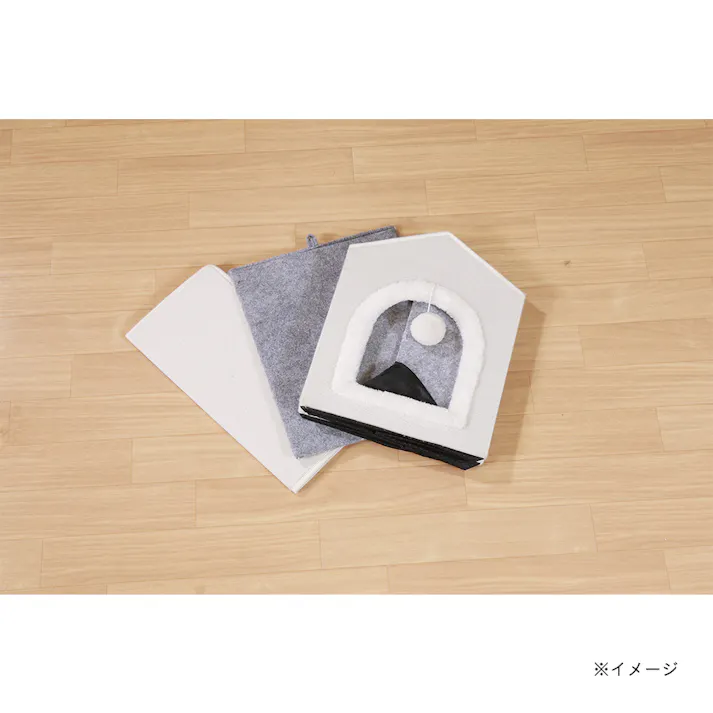 ペットハウス 三角屋根 Sサイズ ホワイト【別送品】