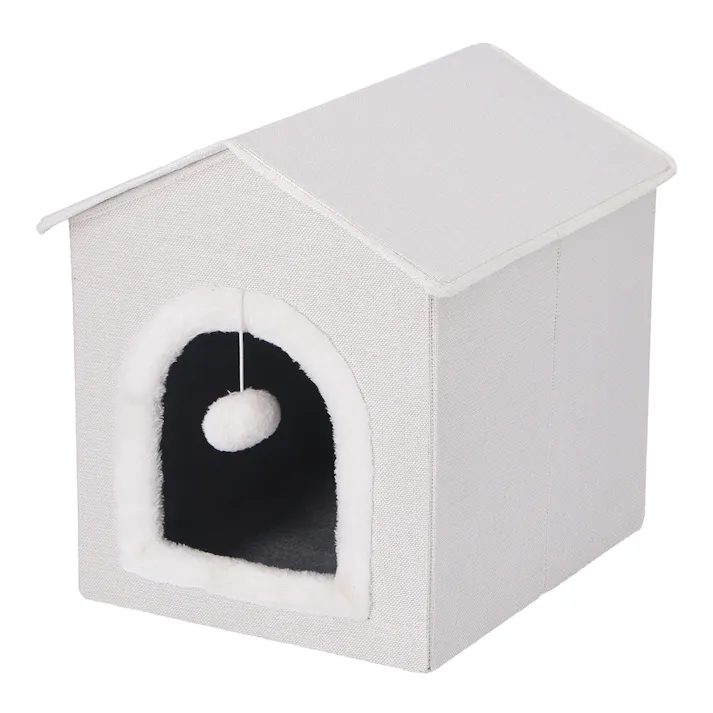 ペットハウス 三角屋根 Sサイズ ホワイト【別送品】