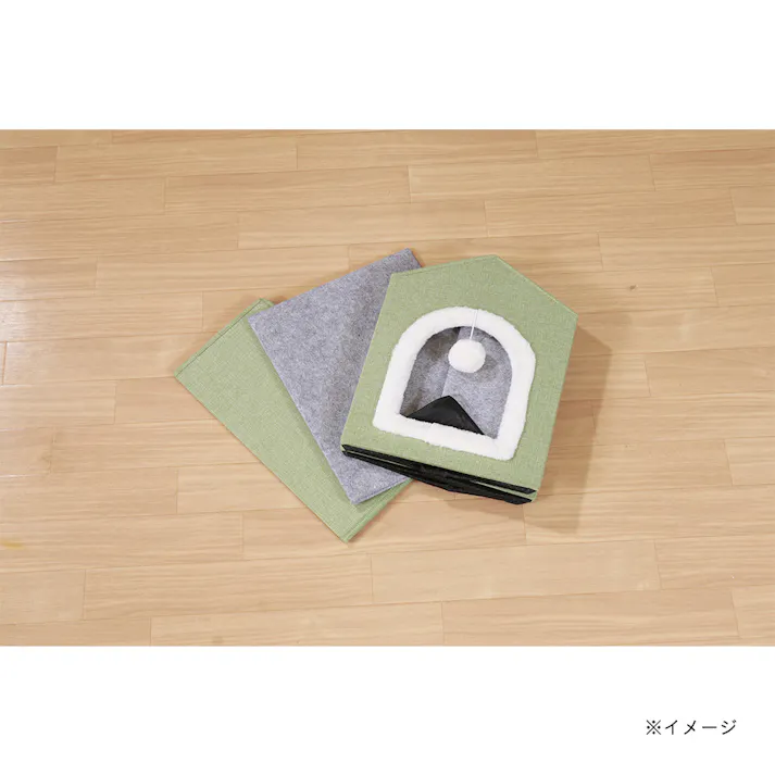 ペットハウス 三角屋根 Sサイズ グリーン【別送品】