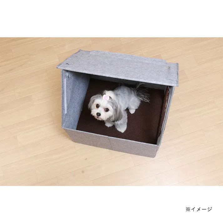 ペットハウス 三角屋根 Lサイズ グレー【別送品】