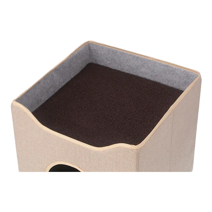 ペットハウス ルーフベッド付き ベージュ【別送品】