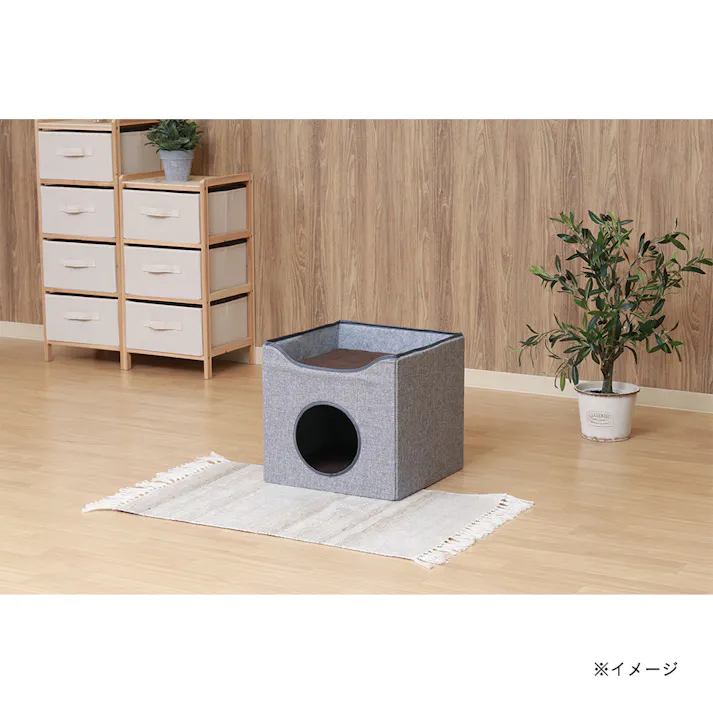 ペットハウス ルーフベッド付き グレー【別送品】