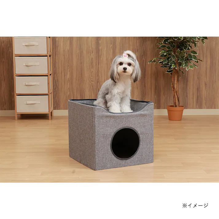 ペットハウス ルーフベッド付き グレー【別送品】