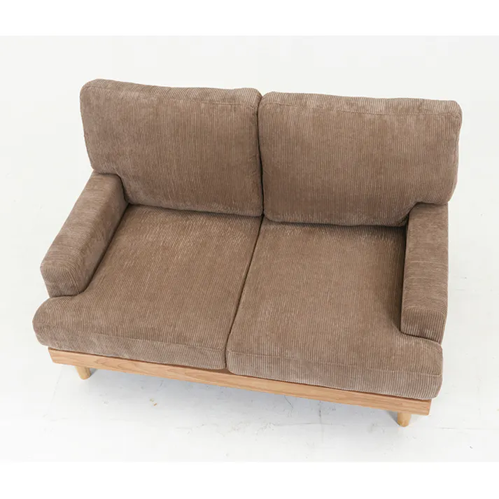 コーデュロイソファ フェリーチェ ブラウン 2人掛け【別送品】