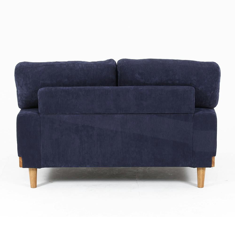 コーデュロイソファ フェリーチェ ネイビー 2人掛け【別送品