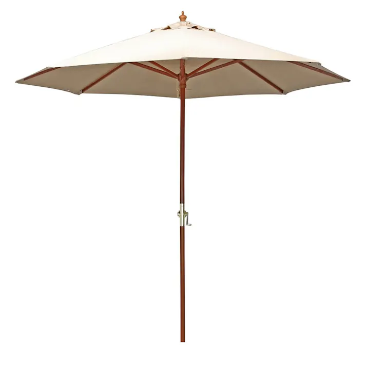 木製パラソル アイボリー 木製 幅270×奥行270×高さ254cm【別送品】