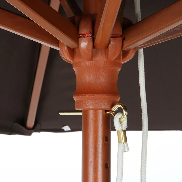 木製パラソル ブラウン 木製 幅210×奥行210×高さ222cm【別送品】