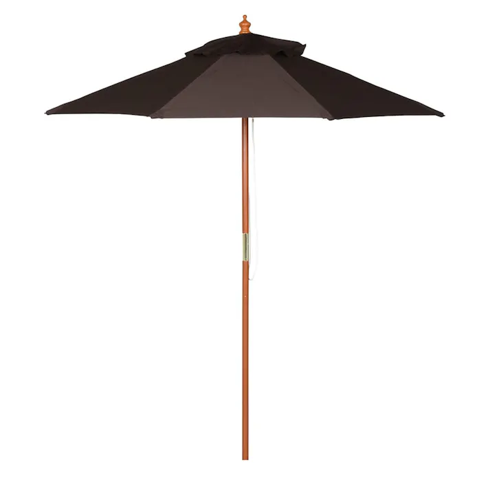 木製パラソル ブラウン 木製 幅210×奥行210×高さ222cm【別送品】