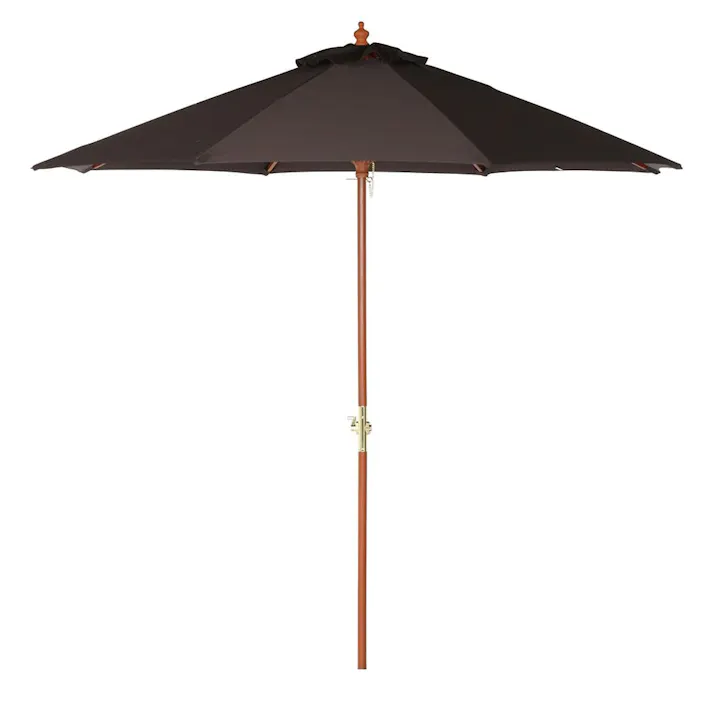 木製パラソル ブラウン 木製 幅270×奥行270×高さ254cm【別送品】